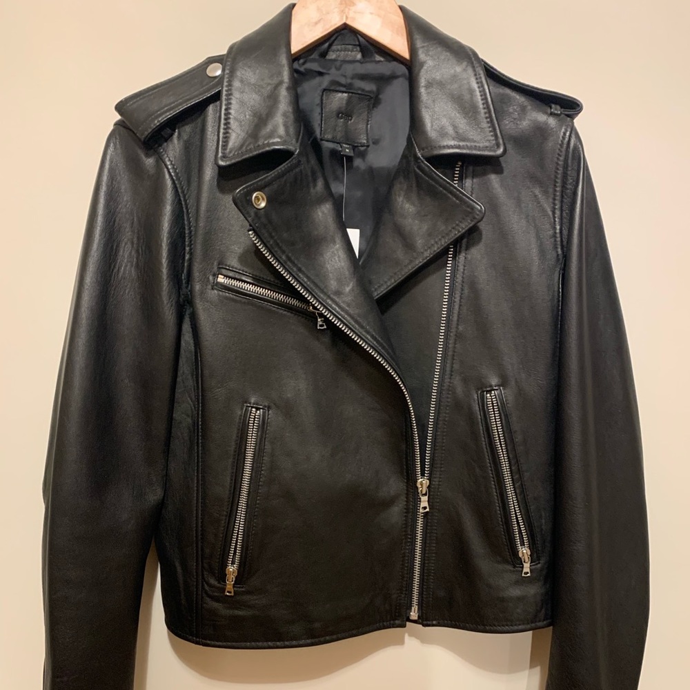 *new* Gap Leather Black Jacket